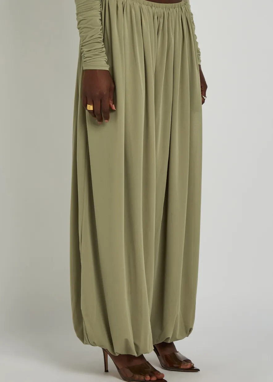 Renier gathered tissue jersey balloon trousers