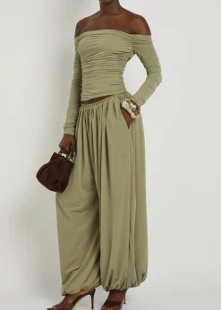 Renier gathered tissue jersey balloon trousers