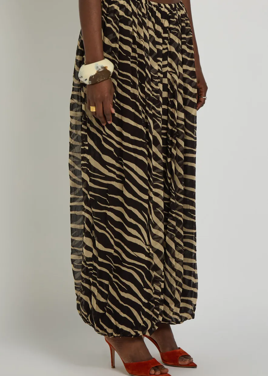 Renier zebra-print georgette balloon trousers