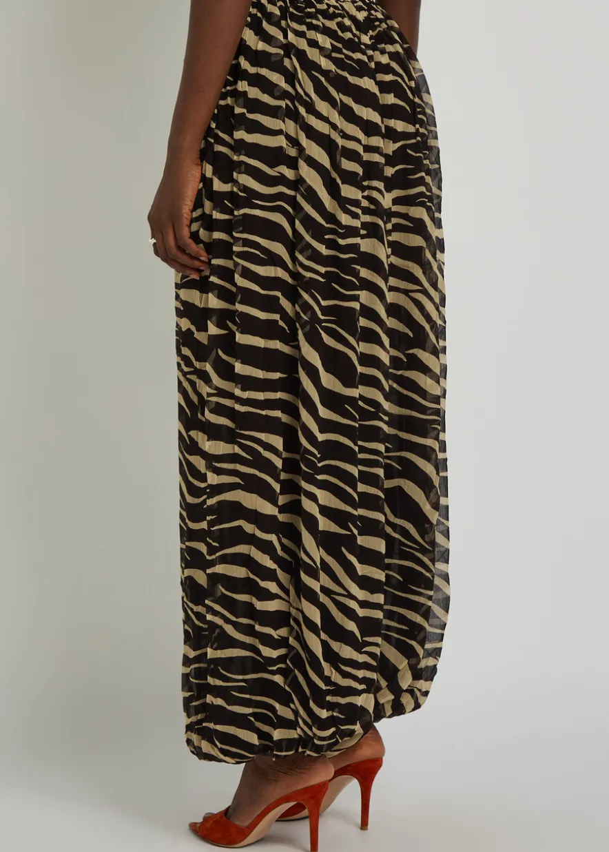 Renier zebra-print georgette balloon trousers