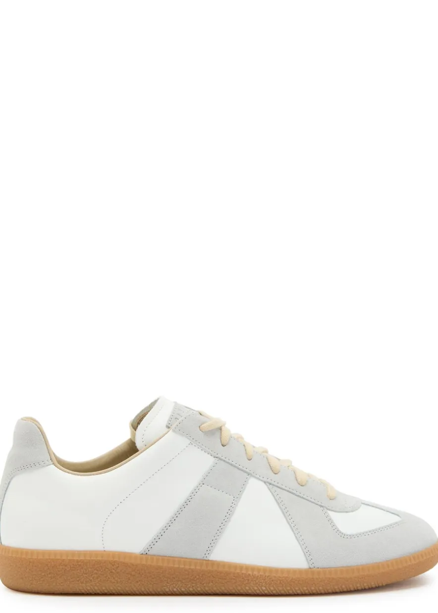 Replica panelled leather sneakers