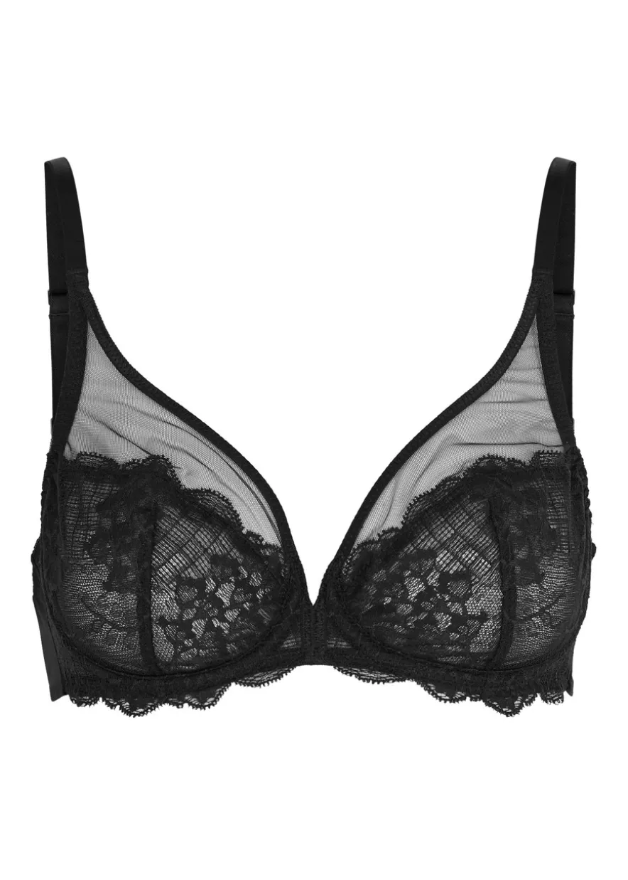 Reve lace underwired plunge bra