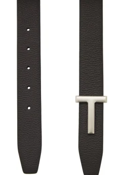 Reversible grained leather belt
