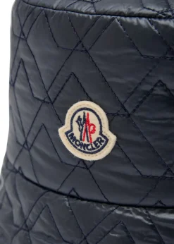 Reversible quilted nylon bucket hat