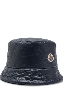 Reversible quilted nylon bucket hat