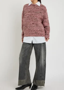 Reworked Vintage Culotte panelled wide-leg jeans