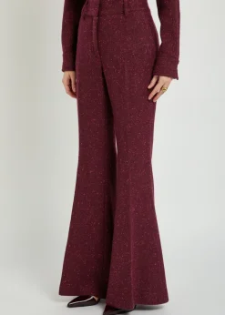 Rhein speckled wool-blend trousers