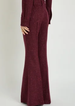 Rhein speckled wool-blend trousers