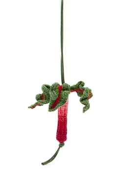 Rhubarb crochet cotton-knit charm