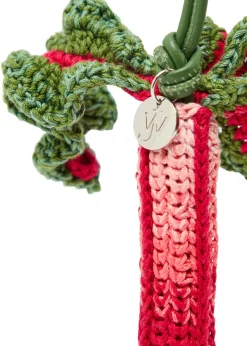 Rhubarb crochet cotton-knit charm