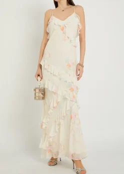 Rialto floral-print chiffon maxi slip dress