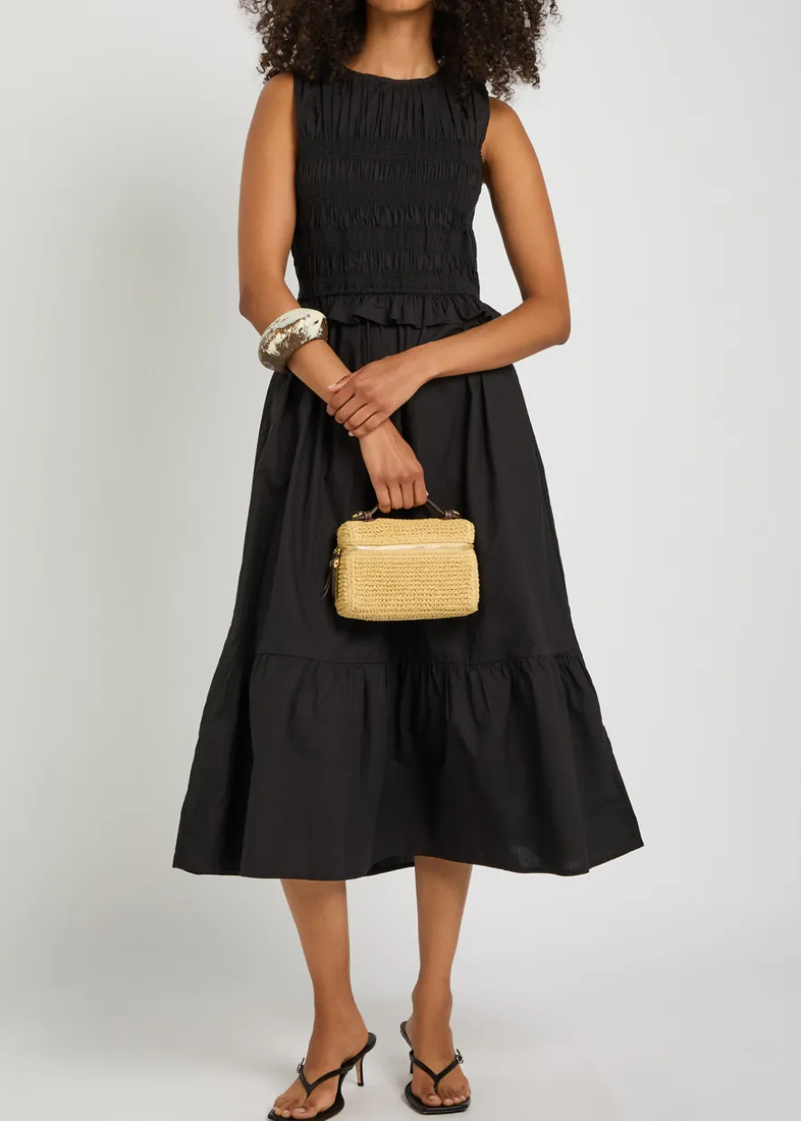 Rialto smocked cotton midi dress