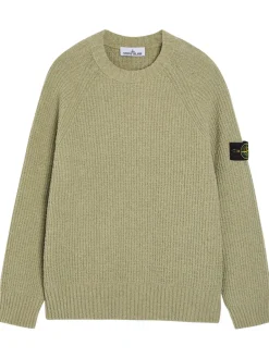 Ribbed bouclé cotton-blend jumper