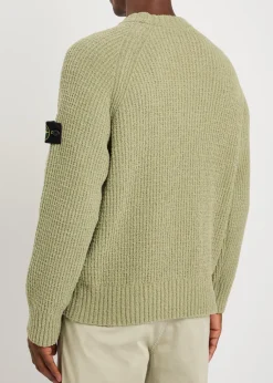 Ribbed bouclé cotton-blend jumper