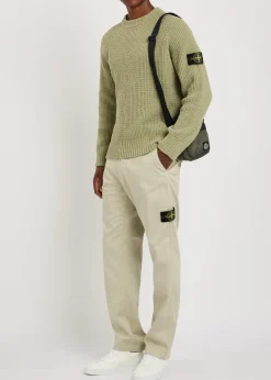 Ribbed bouclé cotton-blend jumper