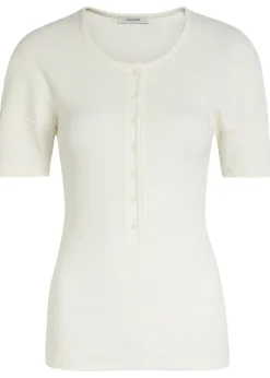 Ribbed cotton-blend top