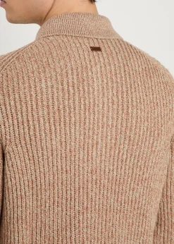 Ribbed cotton-knit cardigan