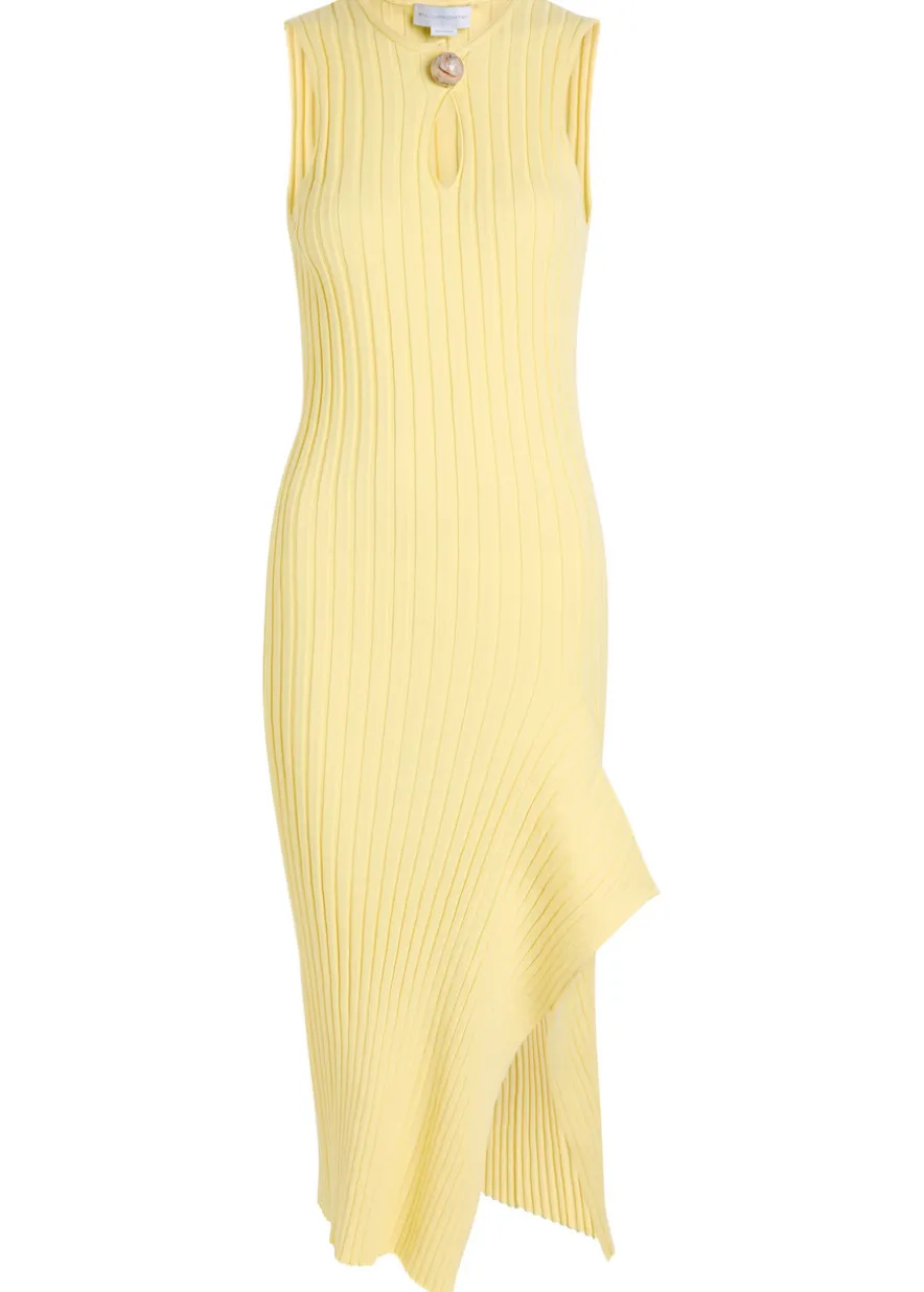 Ribbed cotton midi dress