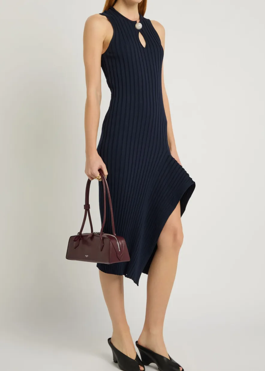 Ribbed cotton midi dress