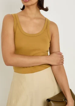Ribbed cotton tank top