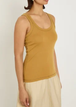 Ribbed cotton tank top