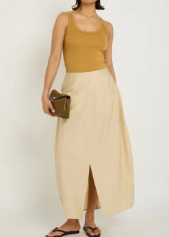 Ribbed cotton tank top