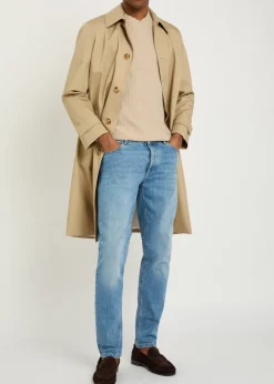 Ribbed fine-knit cotton jumper
