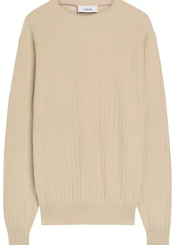 Ribbed fine-knit cotton jumper