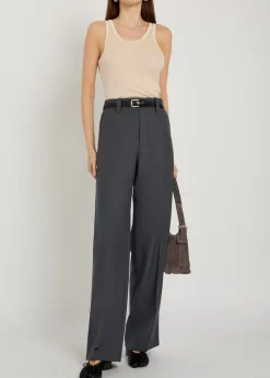 Ribbed fine-knit top