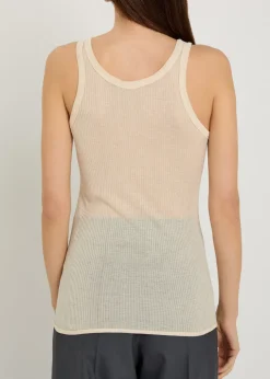 Ribbed fine-knit top