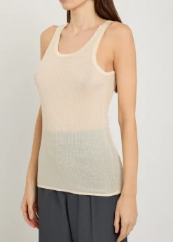 Ribbed fine-knit top