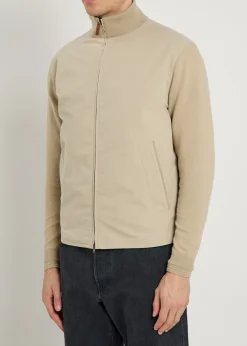 Ribbed-knit and cotton jacket