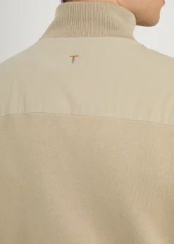Ribbed-knit and cotton jacket