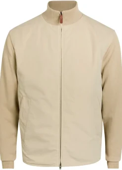 Ribbed-knit and cotton jacket