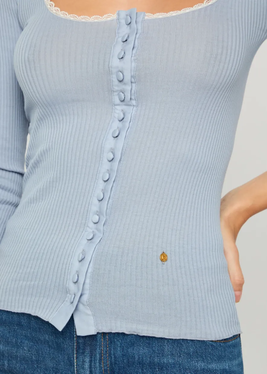 Ribbed-knit cotton cardigan