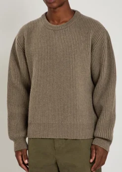 Ribbed-knit wool jumper