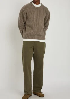 Ribbed-knit wool jumper