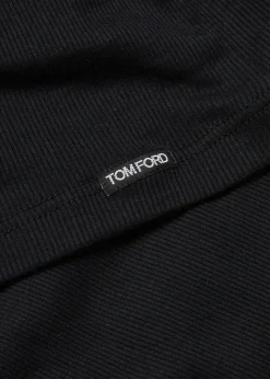 Ribbed logo jersey tank