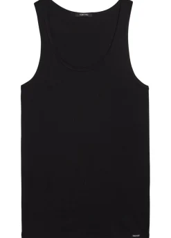 Ribbed logo jersey tank