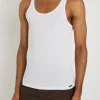 Ribbed logo jersey tank
