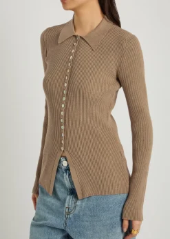 Ribbed stretch-cotton shirt