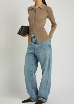 Ribbed stretch-cotton shirt