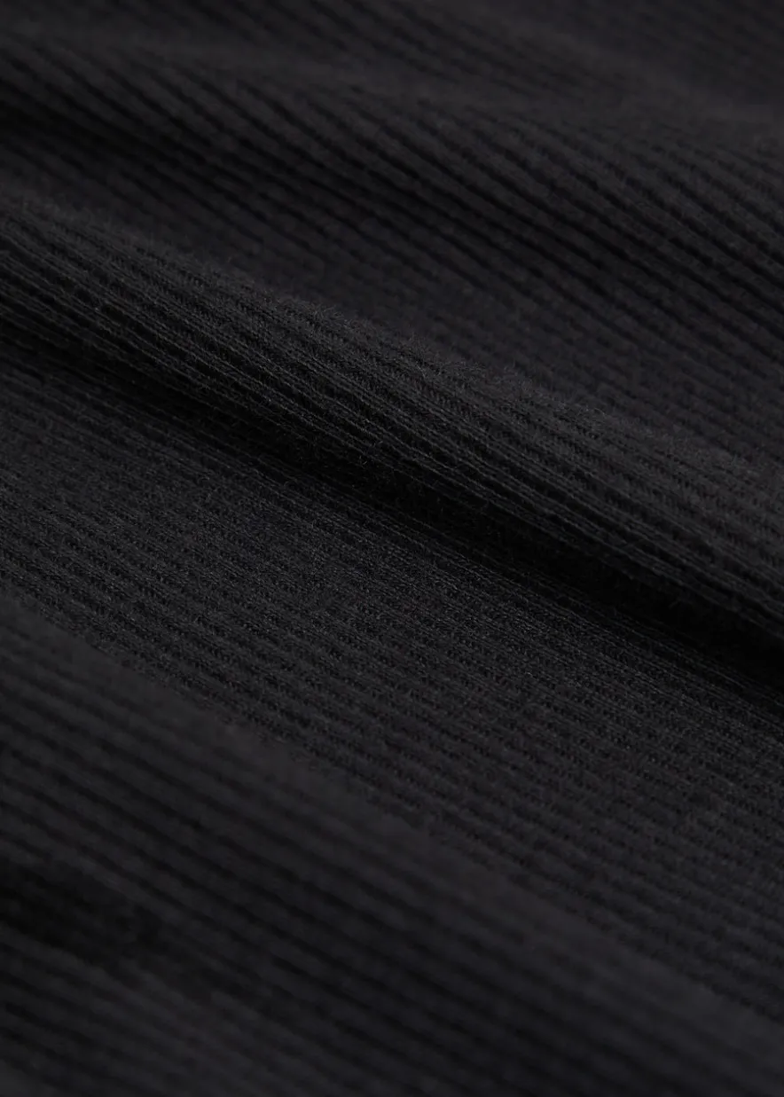 Ribbed stretch-cotton tank