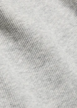 Ribbed stretch-cotton tank