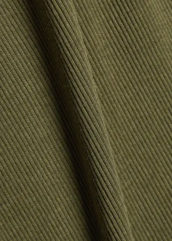 Ribbed stretch-cotton T-shirt