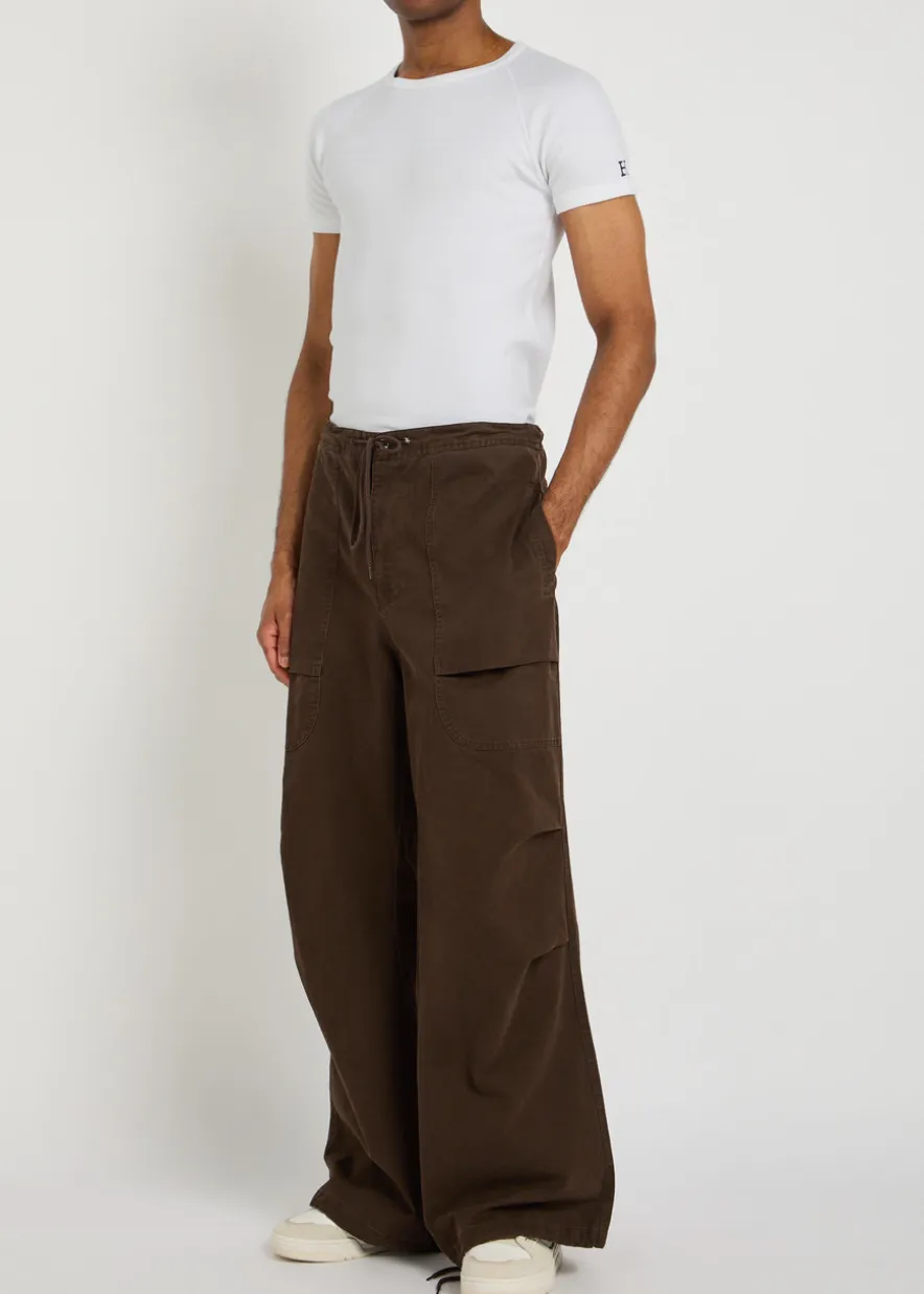 Ribbed stretch-cotton T-shirt