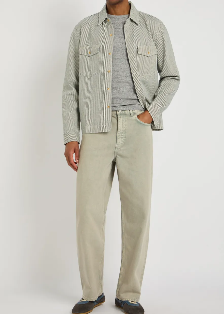 Ribbed stretch-cotton T-shirt