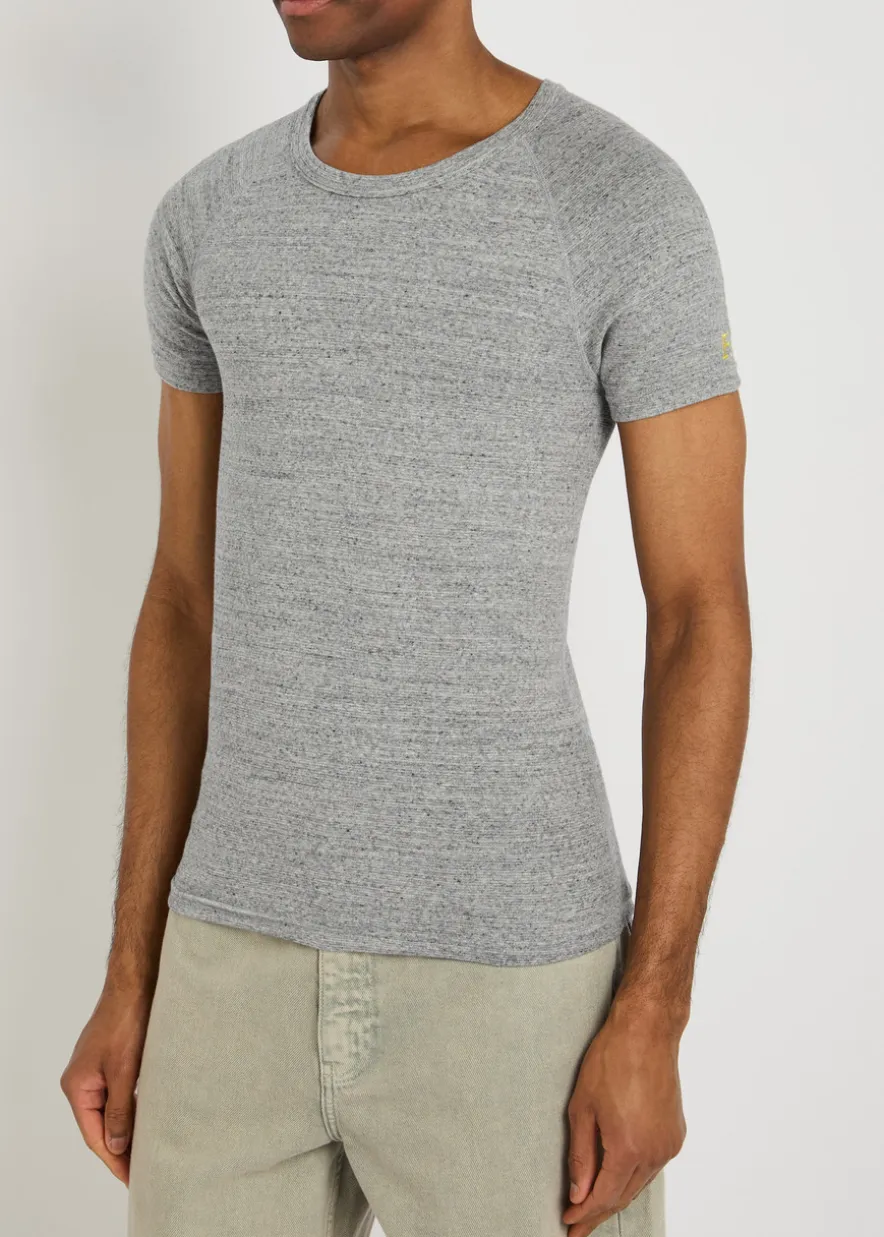 Ribbed stretch-cotton T-shirt