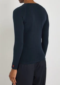 Ribbed stretch-cotton T-shirt