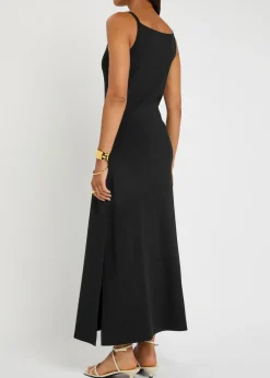 Ribbed stretch-knit maxi dress